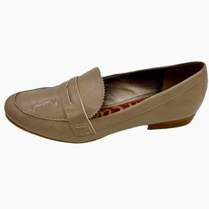 Sam Edelman Penny Loafers Taupe Gray Etiene‎ Women Sz 10 Patent Leather Shoes